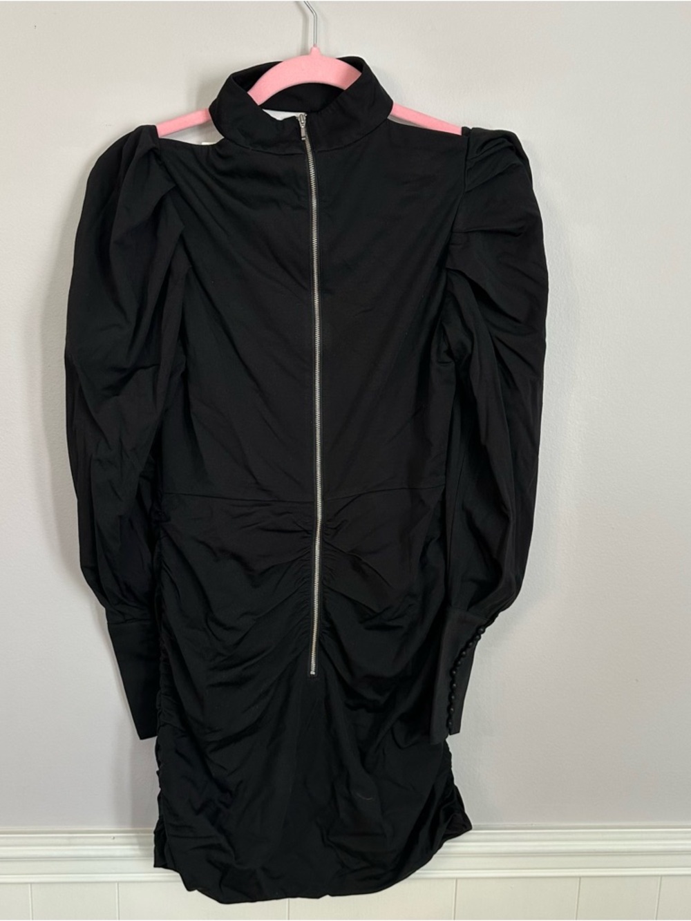 Choosy Women's Long Sleeve Black Square Neckline Collar Dress Sz 8 NWT - Picture 12 of 12